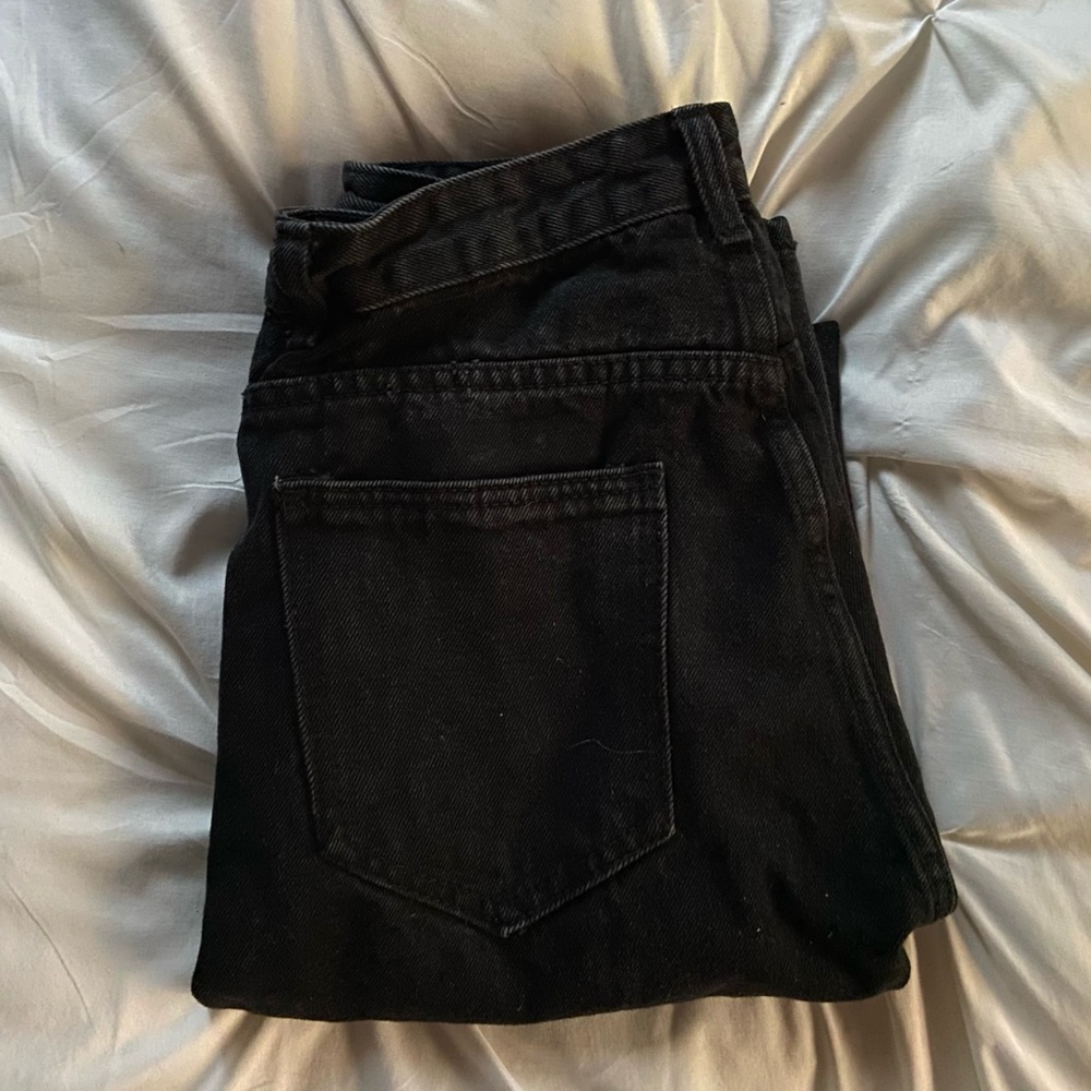 high-rise baggy jeans, never been worn, good material